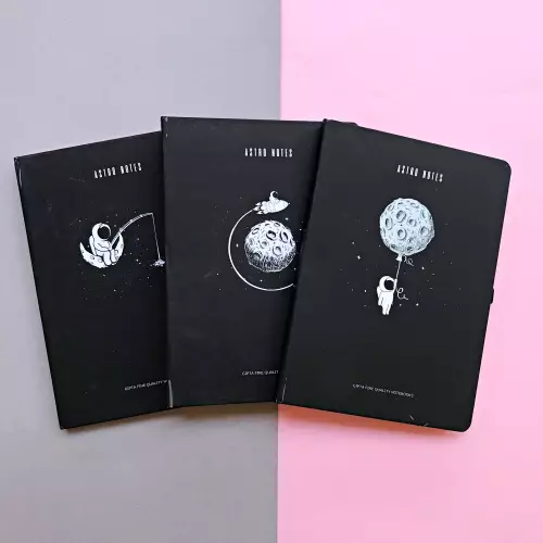 Astro Notes Kalın Kapak Çizgili 120 Yaprak Defter A5