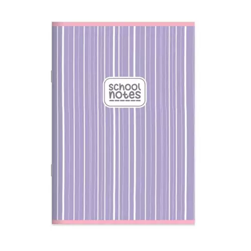 School Notes A4 40 Yaprak Kareli Defter - Renk Renk