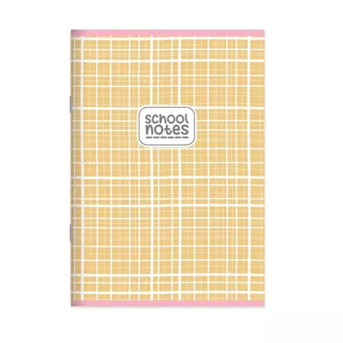 School Notes A4 60 Yaprak Kareli Defter - Renk Renk