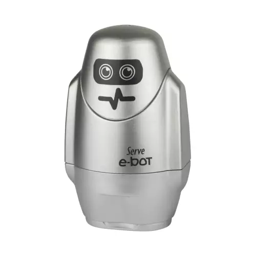 Serve E-Bot Metalik Silgi ve Kalemtraş Gümüş